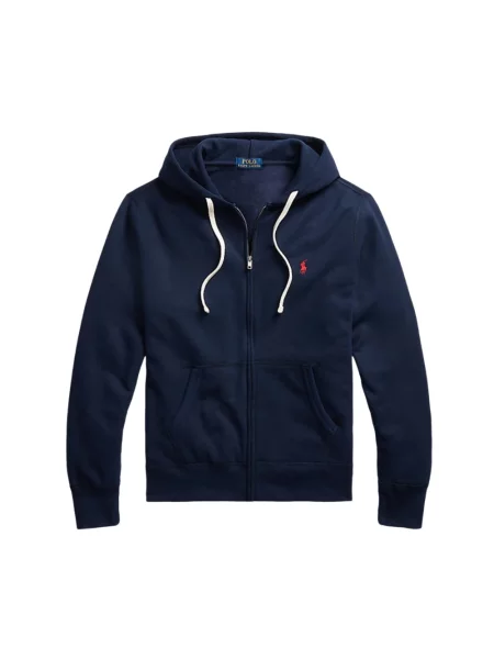 Bluza rozpinana Polo Ralph Lauren polarowa z logo granatowa