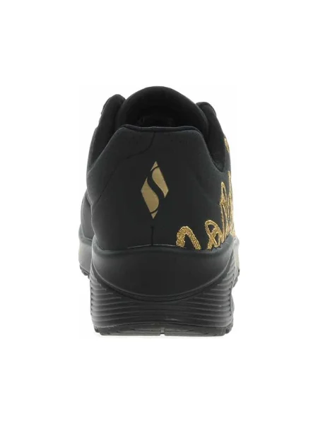 Pantofi Skechers cu motiv cu inimi negru
