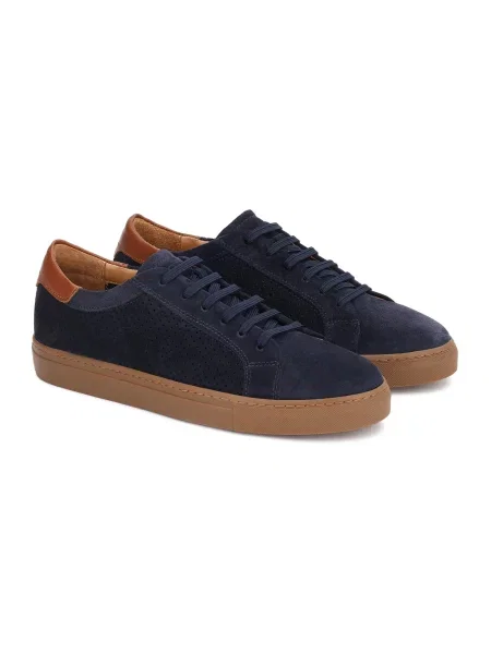 Sneakersy Kazar zamszowe niebieskie