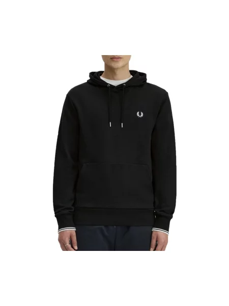 Mikina s kapucí Fred Perry s kapucí černá