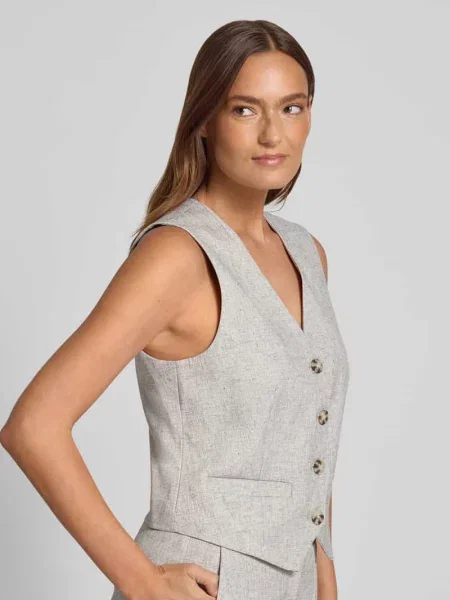 Krój regular fit kamizelka z dekoltem w serek Model RIU' Y.a.s