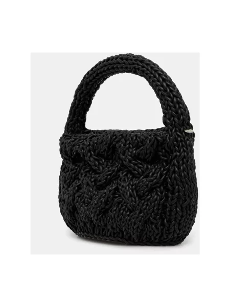 JW Anderson torebka skórzana Small Cable Knit czarny