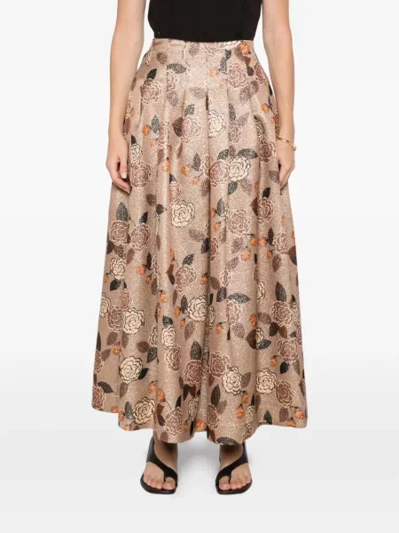 Fusta maxi Siyu cu model floral din jacard