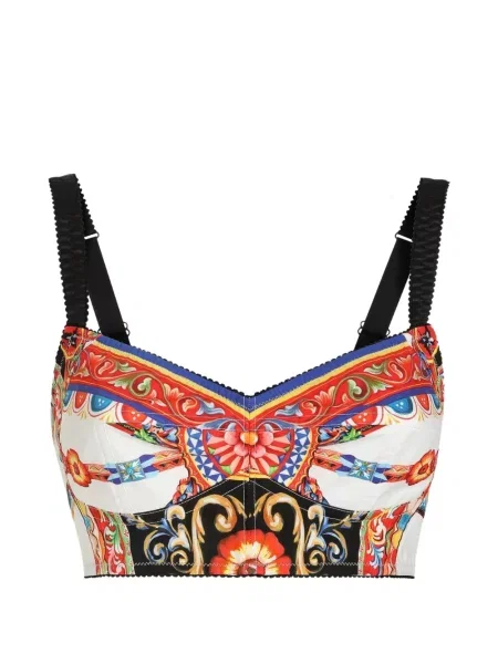 Top Dolce & Gabbana cu imagine din poplin negru