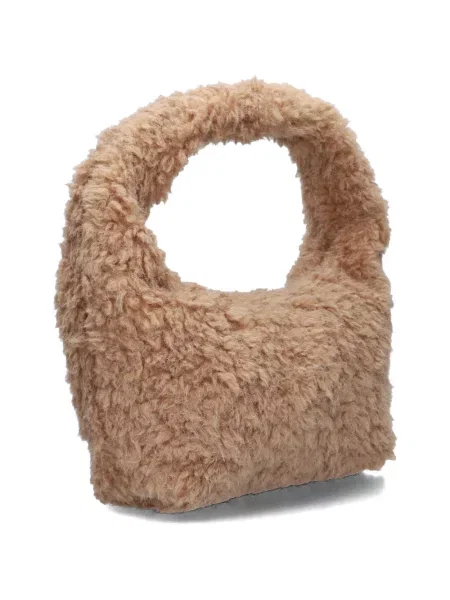 Núnoo Torebka Agnes Small Z Futerka Typu Teddy braun brązowa