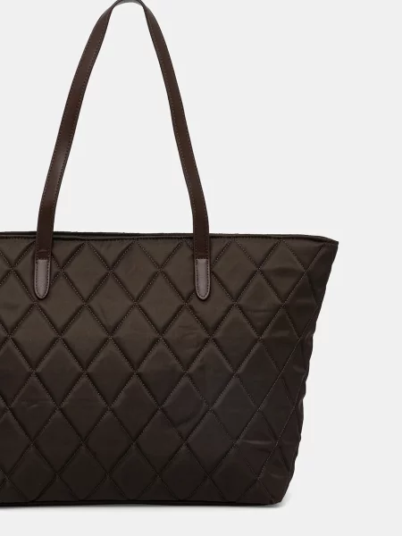 Shopperka Barbour skórzana zielona