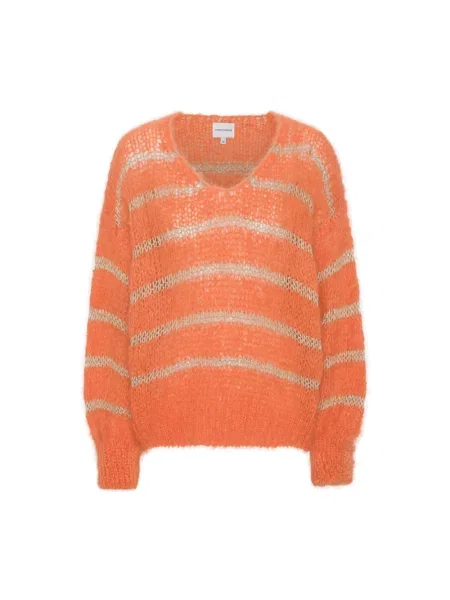 Sweter American Dreams wełniany pomarańczowy