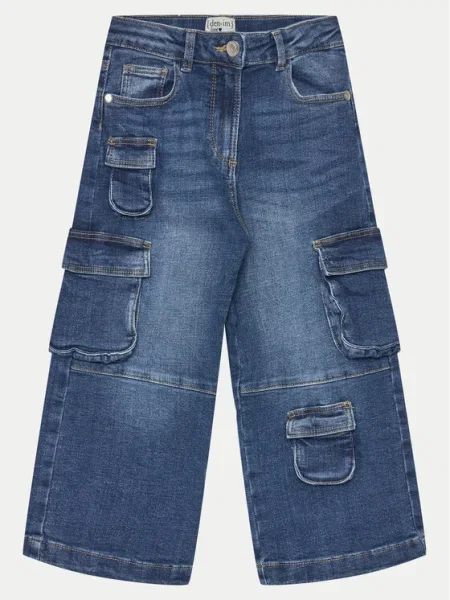 Original Marines Blugi Bleumarin Wide Leg