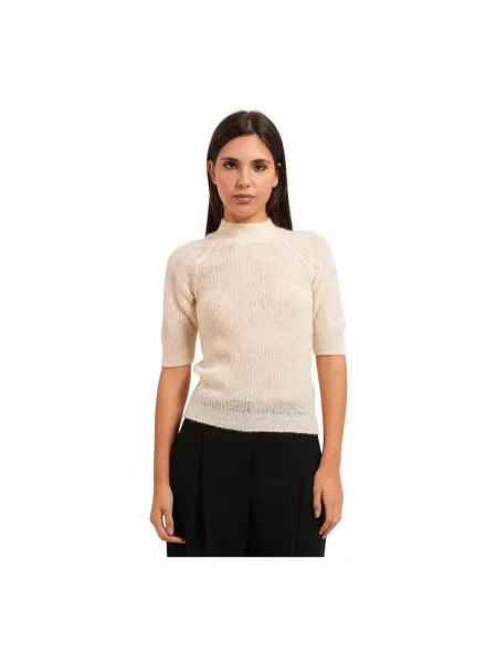 BOSS sweter z wełną Fewe beżowy