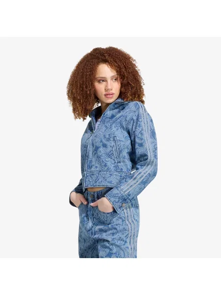 Kurtka jeansowa Adidas retro niebieska