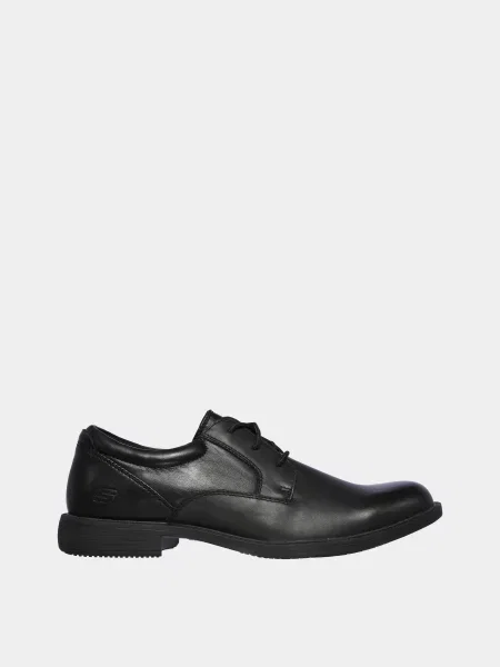 Шкіряні Туфлі Skechers DRESTON чорний