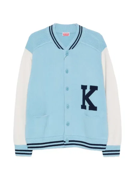 Cardigan Kenzo cu autograf albastru
