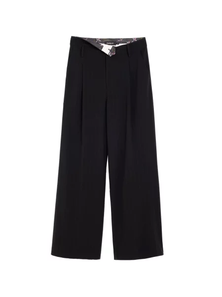 Desigual Pantaloni cutați gri negru