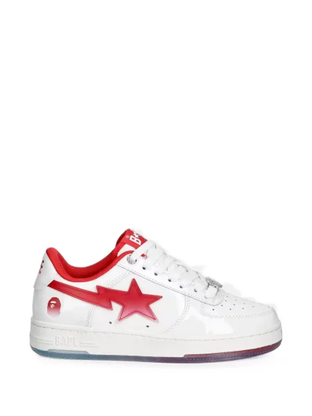 Sneakerși A Bathing Ape® din piele de lac alb