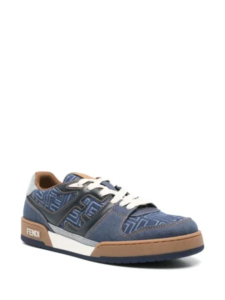 Sneakerși Fendi din piele albastru
