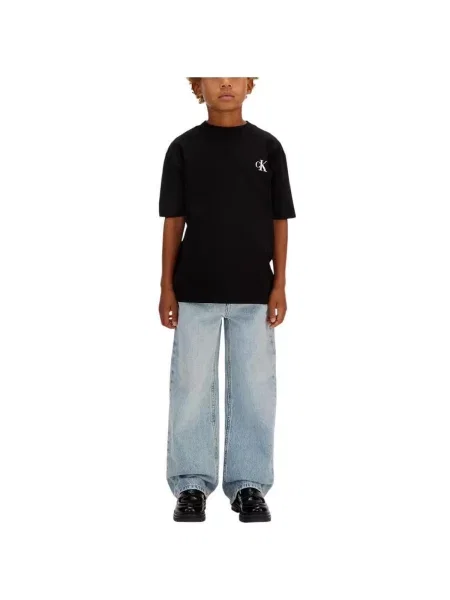 Gyerek póló Calvin Klein Jeans fekete