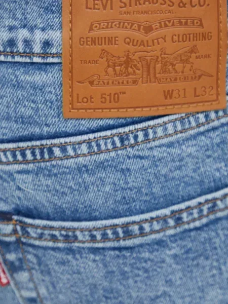 Карирани дънки straight leg Levi's® с шипове кафяво