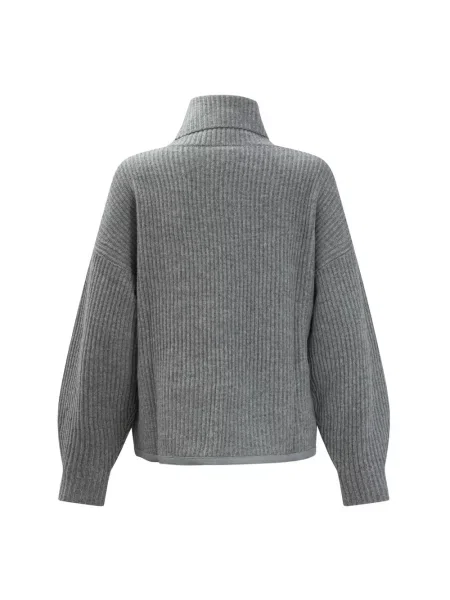 Sweter z golfem Max & Moi wełniany szary