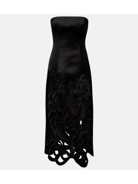 Rochie Leo Lin cu model floral negru