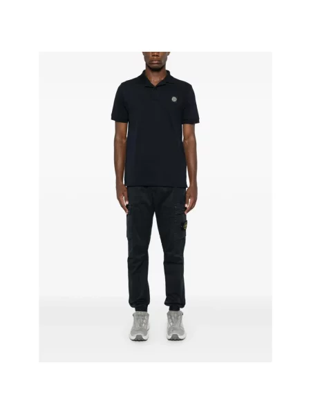 Koszulka polo Stone Island z kamieniami niebieska
