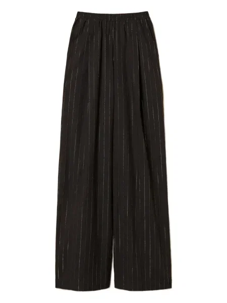Pantaloni Twinset cu dungi negru