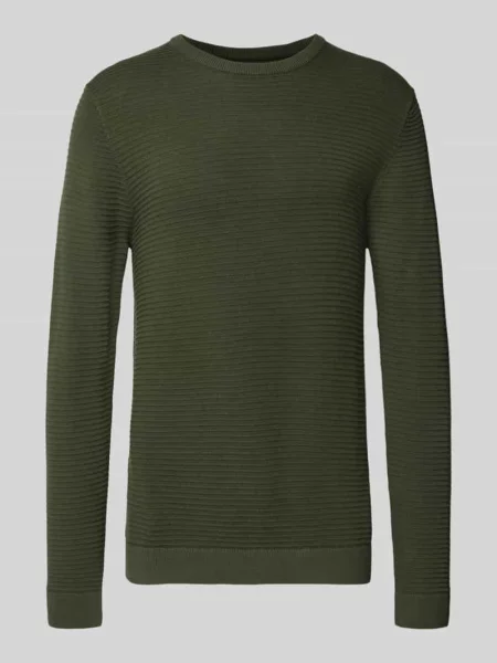 Sweter z dzianiny z okrągłym dekoltem model ‘OTTO’ Jack & Jones