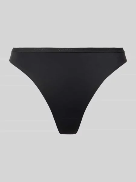 Stringi z elastycznym pasem Calvin Klein Underwear czarne