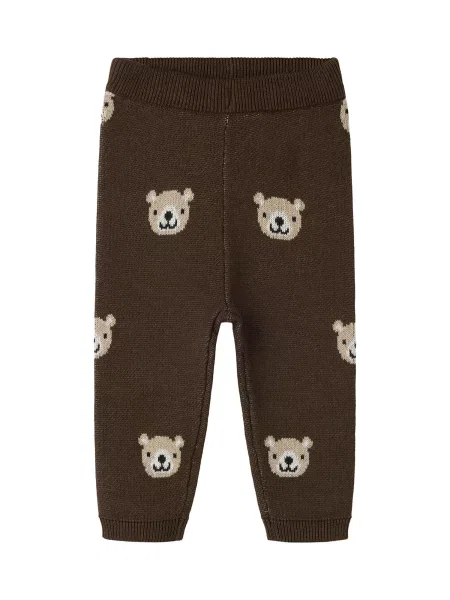 NAME IT Pantaloni NBMNeil maro / maro cappuccino / negru alb