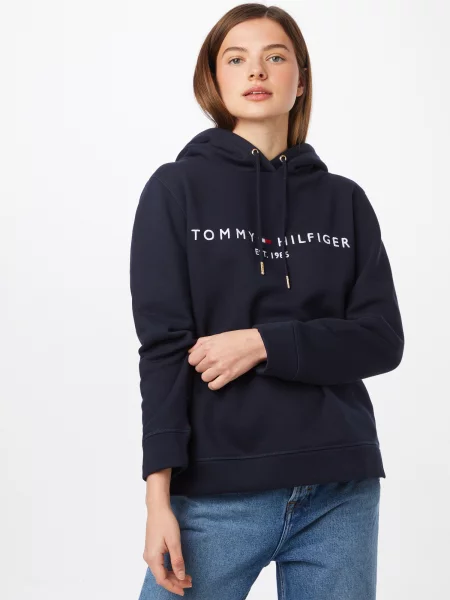 TOMMY HILFIGER Majica marine / nočno modra / rdeča bela