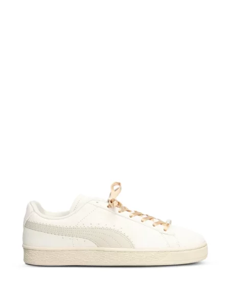 Sneakerși Puma Suede din piele de căprioară alb