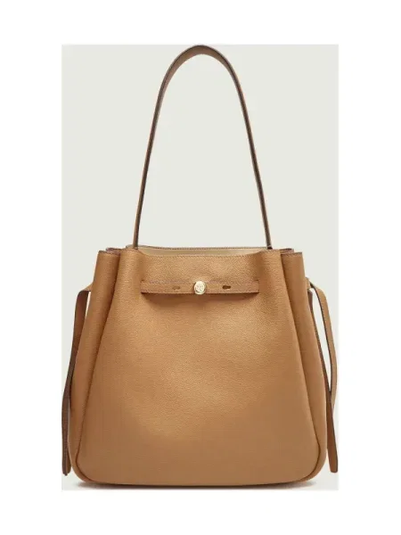 Geantă shopper Tory Burch din piele bej