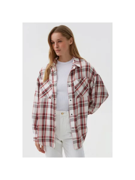 Картата сорочка Estro червона