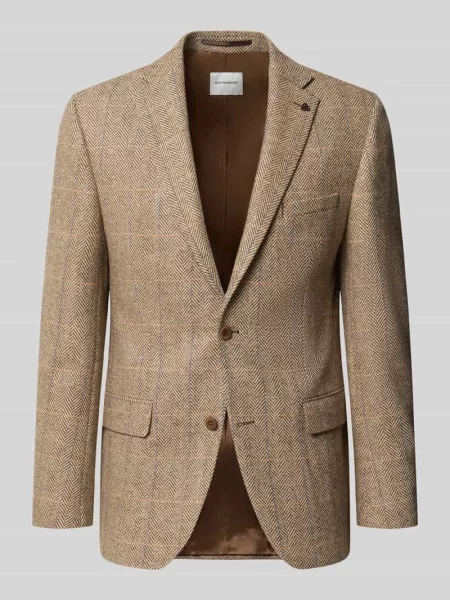 Marynarka na 2 o kroju slim fit z żywej wełny Roy Robson beżowa