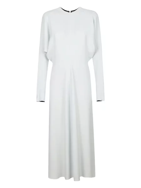 Rochie maxi Victoria Beckham până la genunchi de costum alb