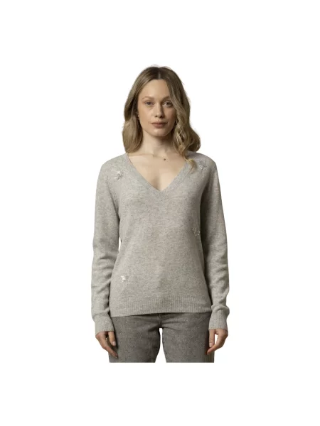 Sweter Kocca elegancki szary