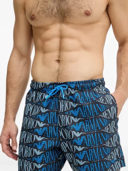 Fürdőruha Emporio Armani autogrammal kék