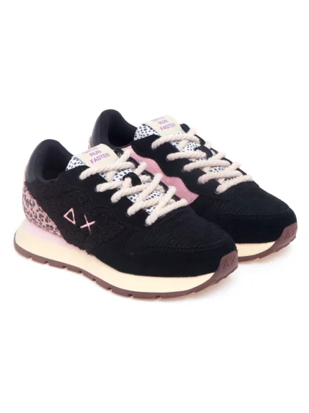 Sneakersy Sun68 zamszowe czarne