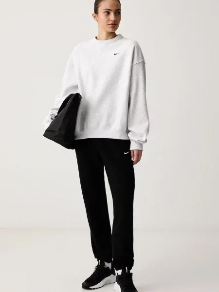 Nike Sportswear melegítőfelső női pamuttal Studio Fleece szürke