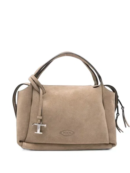 Geantă shopper Tod's din piele de căprioară