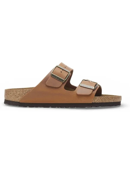 Birkenstock De piele șlapi Arizona | narrow fit maro