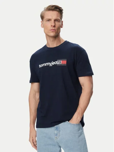 Tommy Jeans T-Shirt Entry Dna granatowy