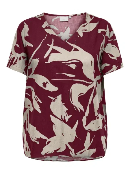 ONLY Carmakoma Bluză CARFlorra deschis / mov zmeură gri