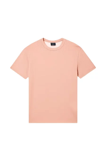 Tricou Armani Exchange cu autograf portocaliu