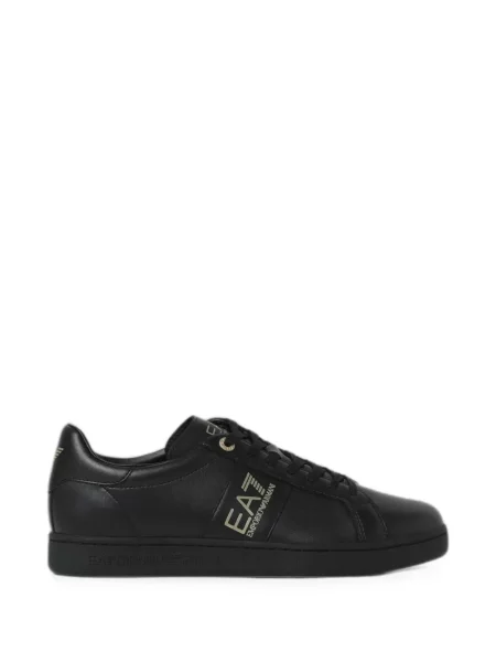 Sneakerși Ea7 Emporio Armani din piele cu imagine negru