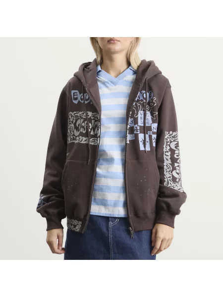 Bluza z kapturem Yeseyesee brązowa