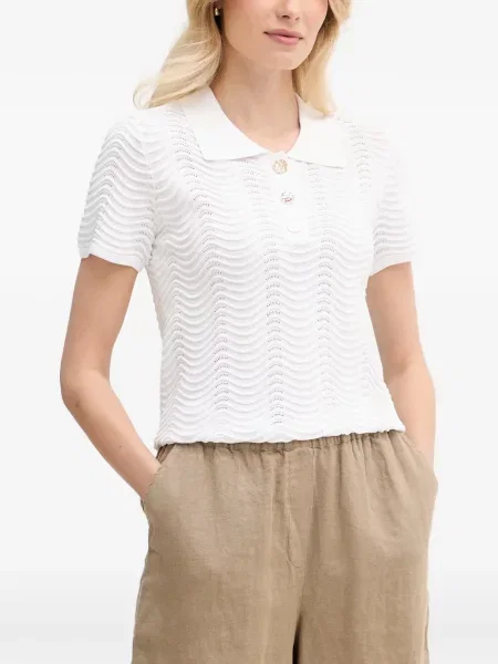 Tricou polo Joseph Ribkoff tricotate alb