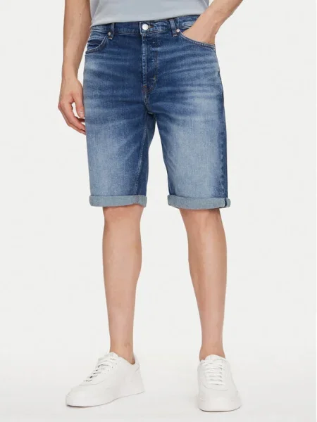 HUGO Дънкови шорти син