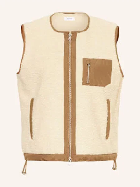 Darling Harbour Kamizelka Z Pluszowego Materiału weiss brązowa