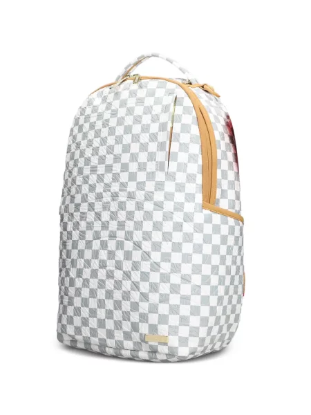 Rucsac Sprayground în carouri alb