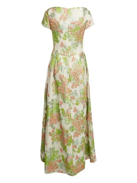 Rochie Max Mara cu model floral din jacard de costum
